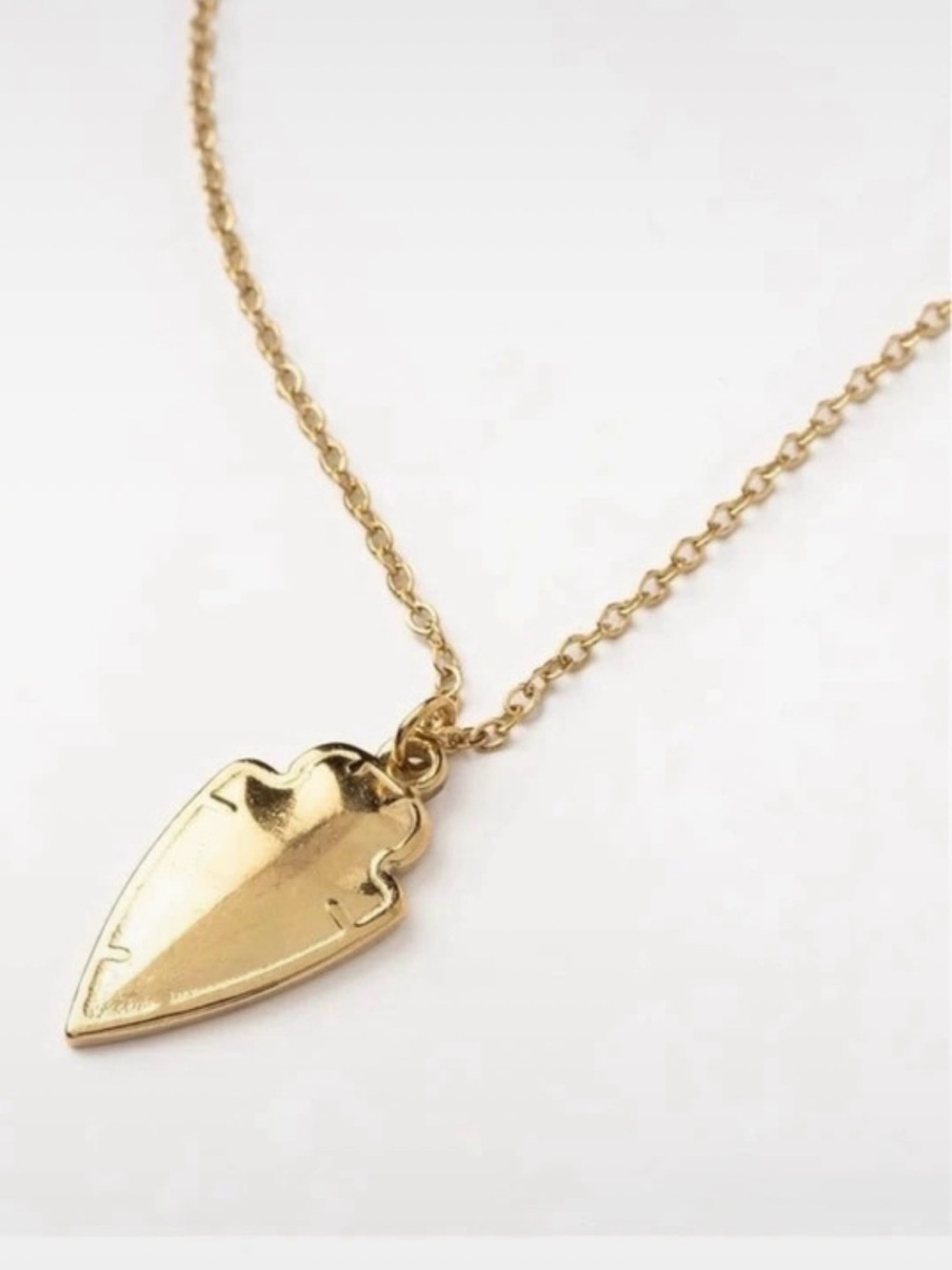 Plunder Carissa 18 K Gold Plated Arrowhead Pendant Necklace